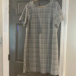 Calvin Klein Black and White Plaid A line dress Size 16